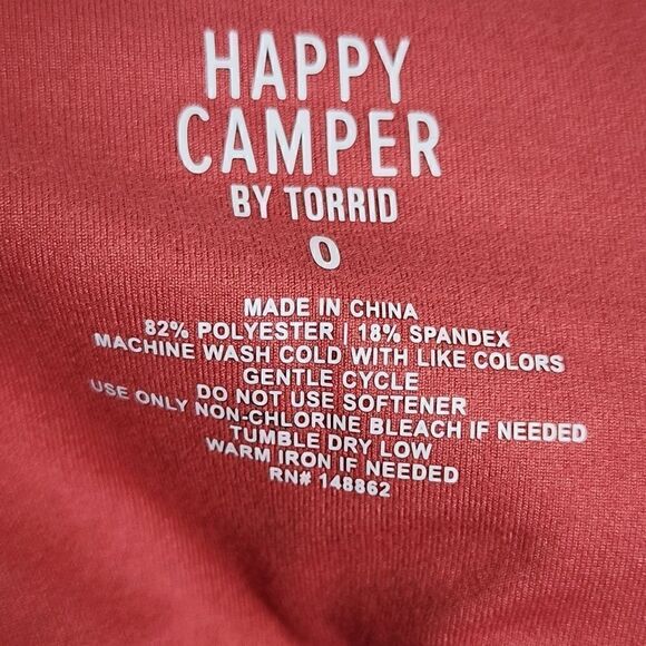 0X 12W Large Torrid Pink Happy Camper Performance Bike Short 9" Pockets Stretch - Picture 7 of 7